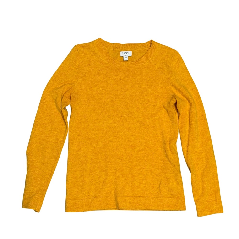 J.Crew Teddie Sweater Womens XS Mustard‎ Yellow Excellent Cotton Wool Blend
